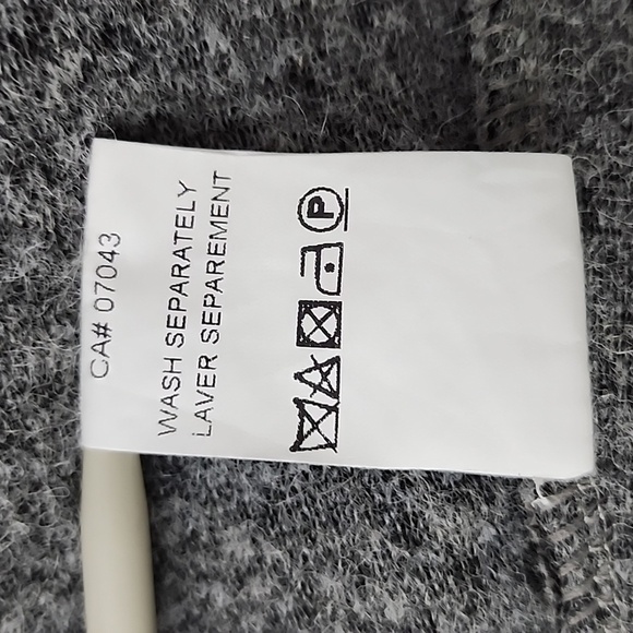 Marisa & Marie Open Front Waterfall Cardigan Wool Blend Two Tone Grey Size Small - Picture 8 of 11